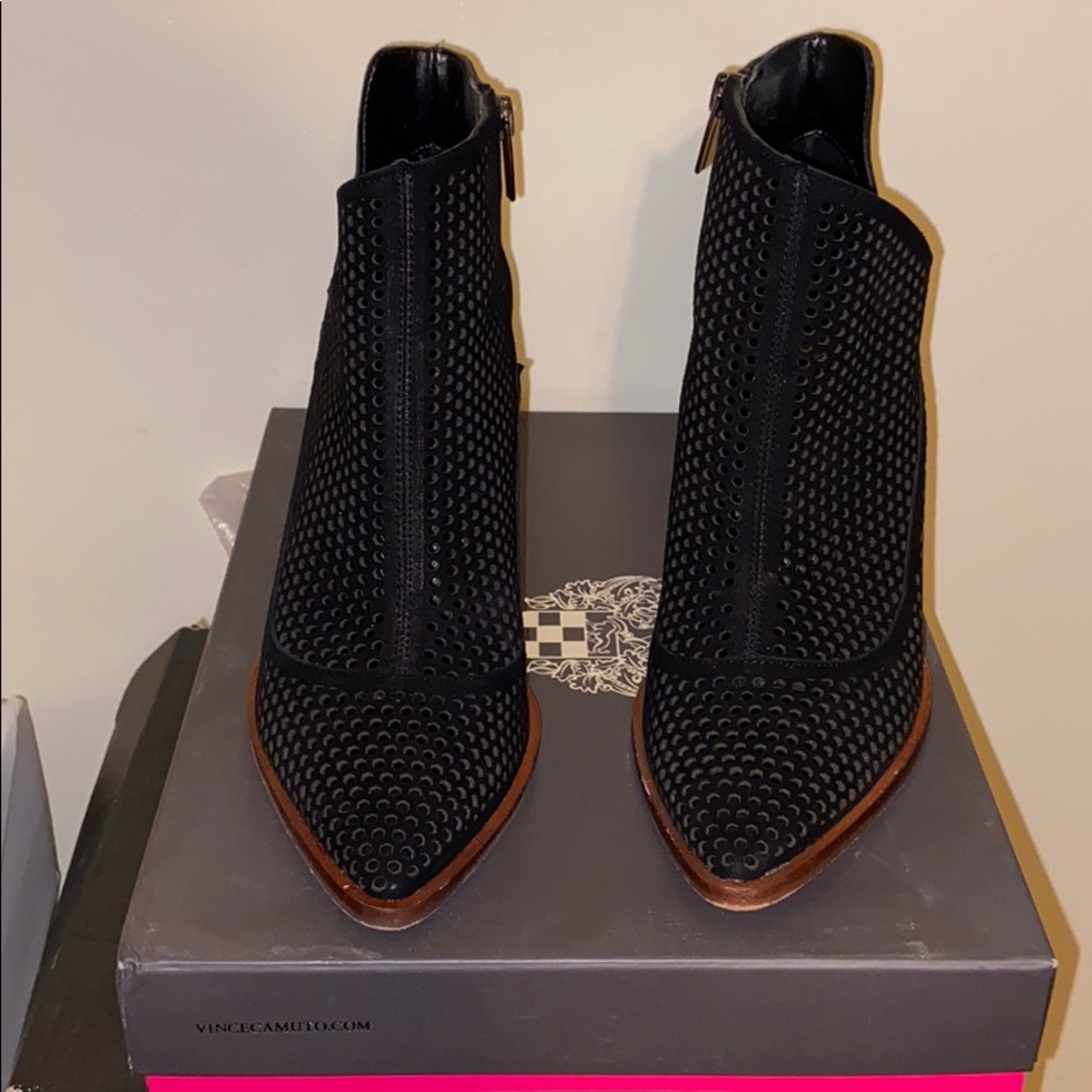Black suede boots